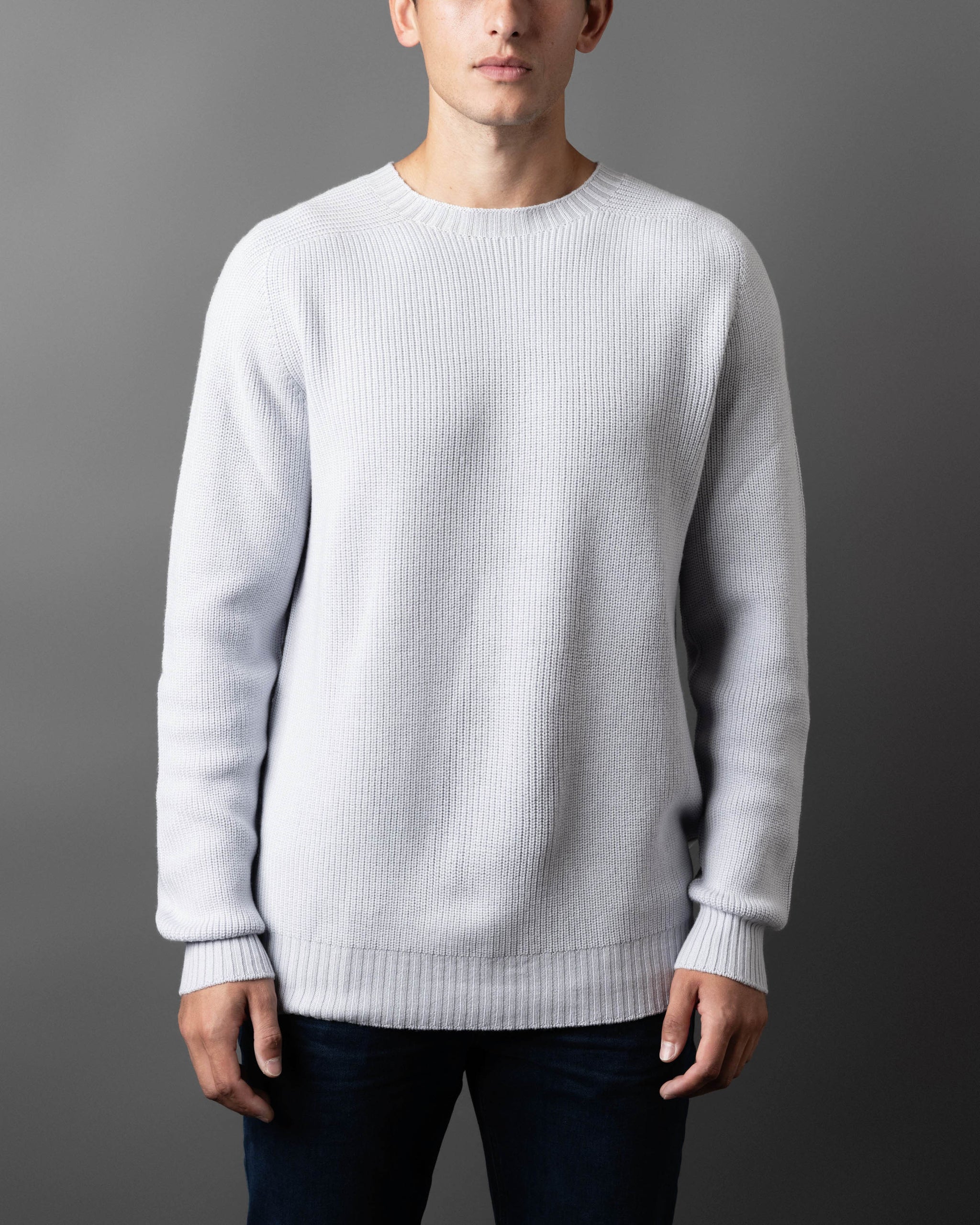 Rain Wool Ribbed Crewneck Sweater – Henry Singer