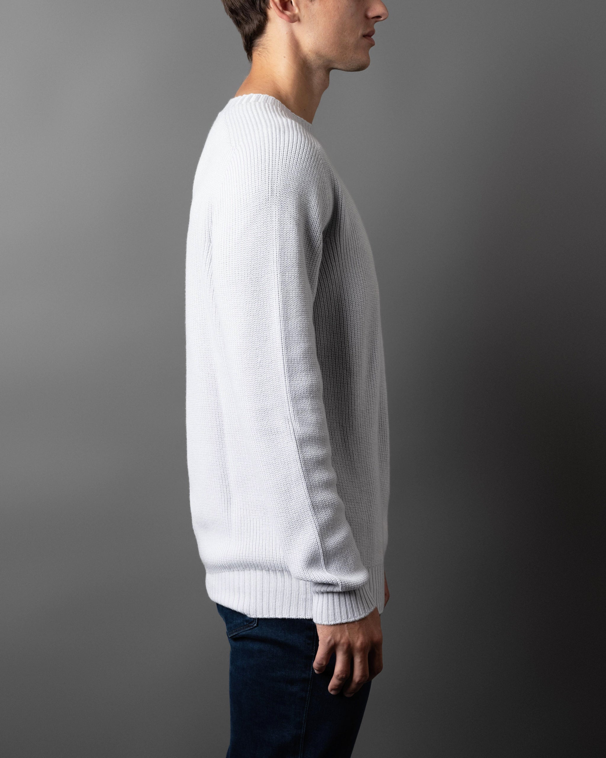 Rain Wool Ribbed Crewneck Sweater – Henry Singer