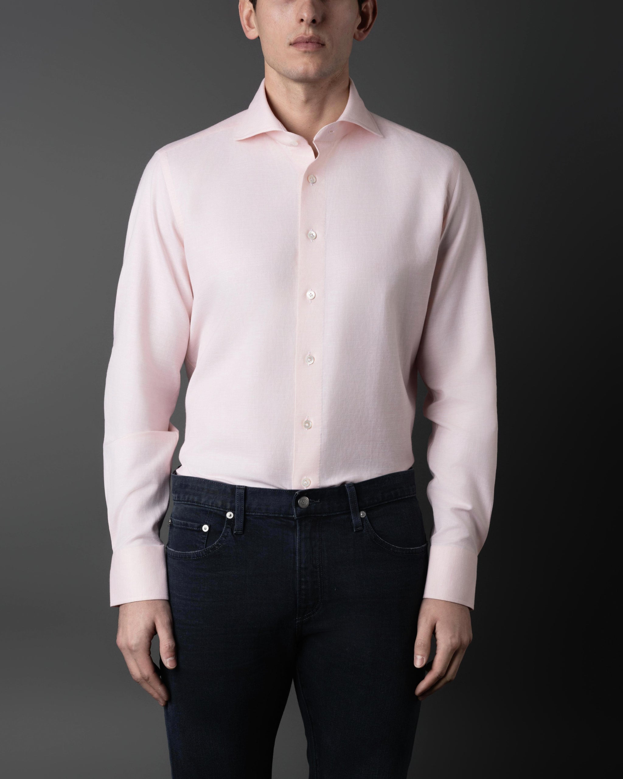 Linen-Cotton Dress Shirt – Henry Singer