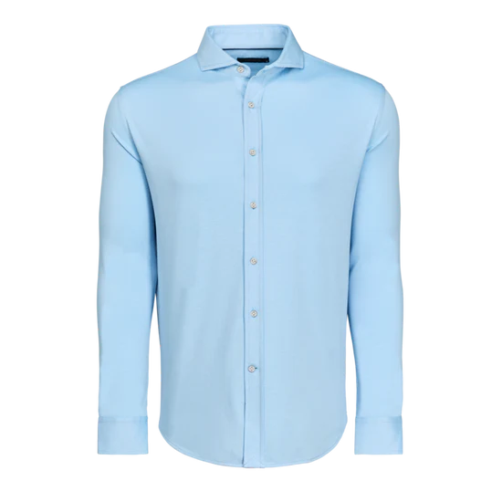 Omaha Pique Dress Shirt-Wolf Blue