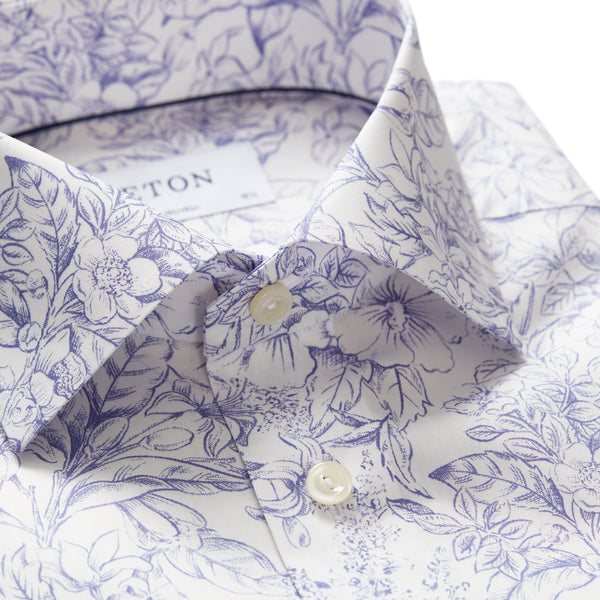 Contemporary Fit - Flower Print Poplin Shirt