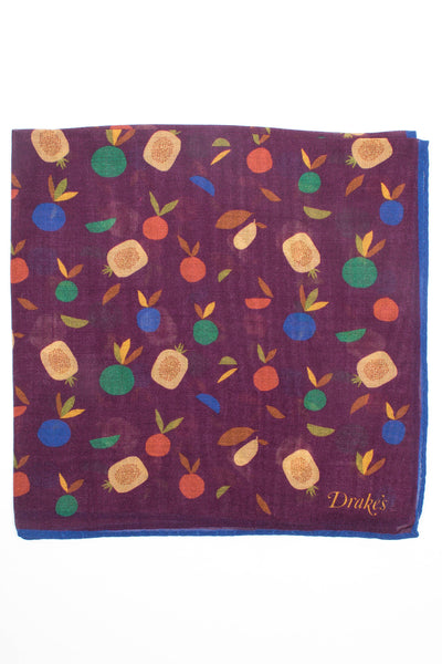 Fruit Print Pocket Square