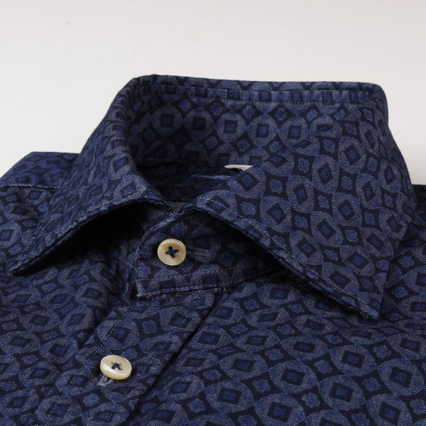 Casual Fitted Body  - Medallion Print Shirt
