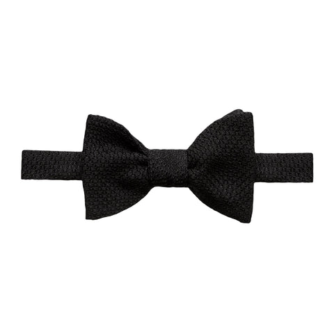 Black Grenadine Bow Tie – Ready Tied