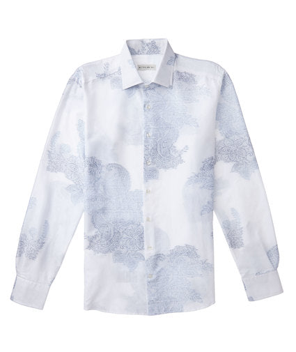 Jacquard Shirt with Paisley Details