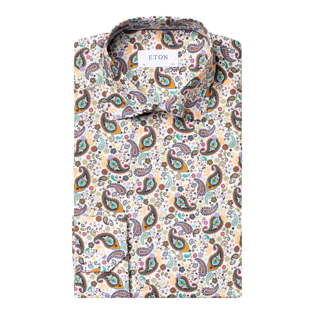 Contemporary Fit - Paisley Poplin Shirt