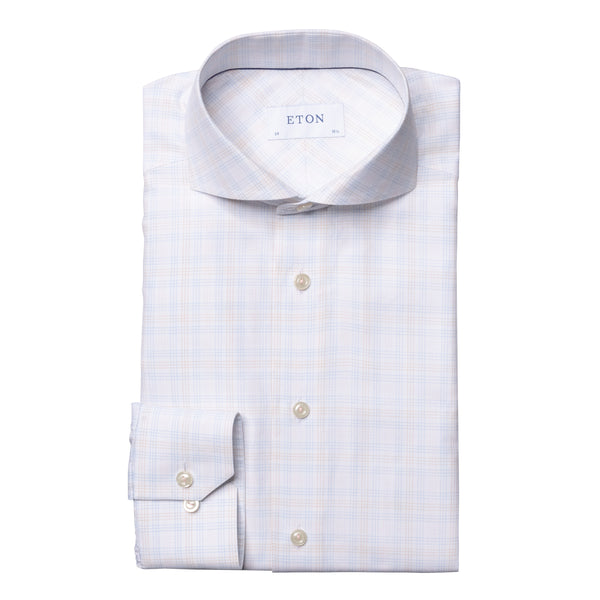 Slim Fit - Cotton/Tencel Overcheck Shirt