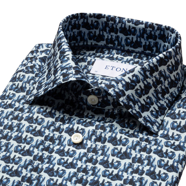 Contemporary Fit - Glass Print Fine Twill Shirt