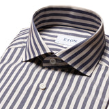 Slim Fit - Striped Cotton-Linen Shirt