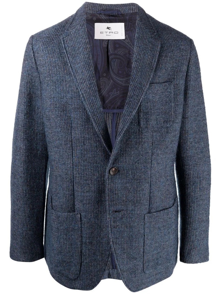 Knitted Single-Breasted Blazer